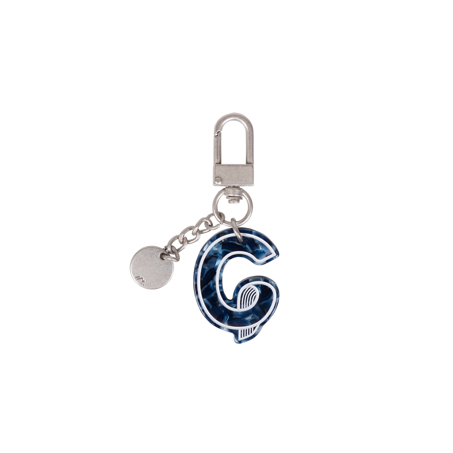 INITIAL CHARM KEYCHAIN LETTER Keychain