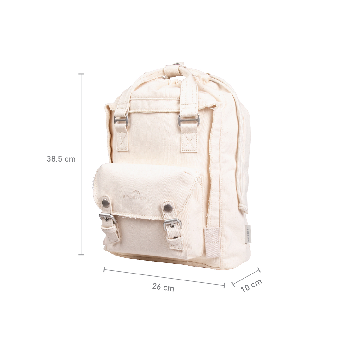 Macaroon Mini Drawstring Organic Cotton Series Beige Backpack
