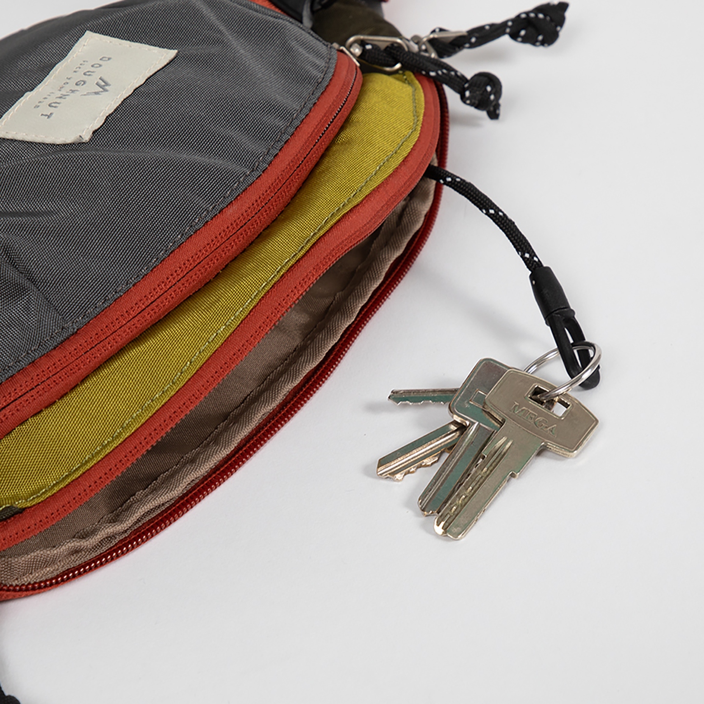 Seattle Glossy Blocking Series Navy X Khaki Bum Bag