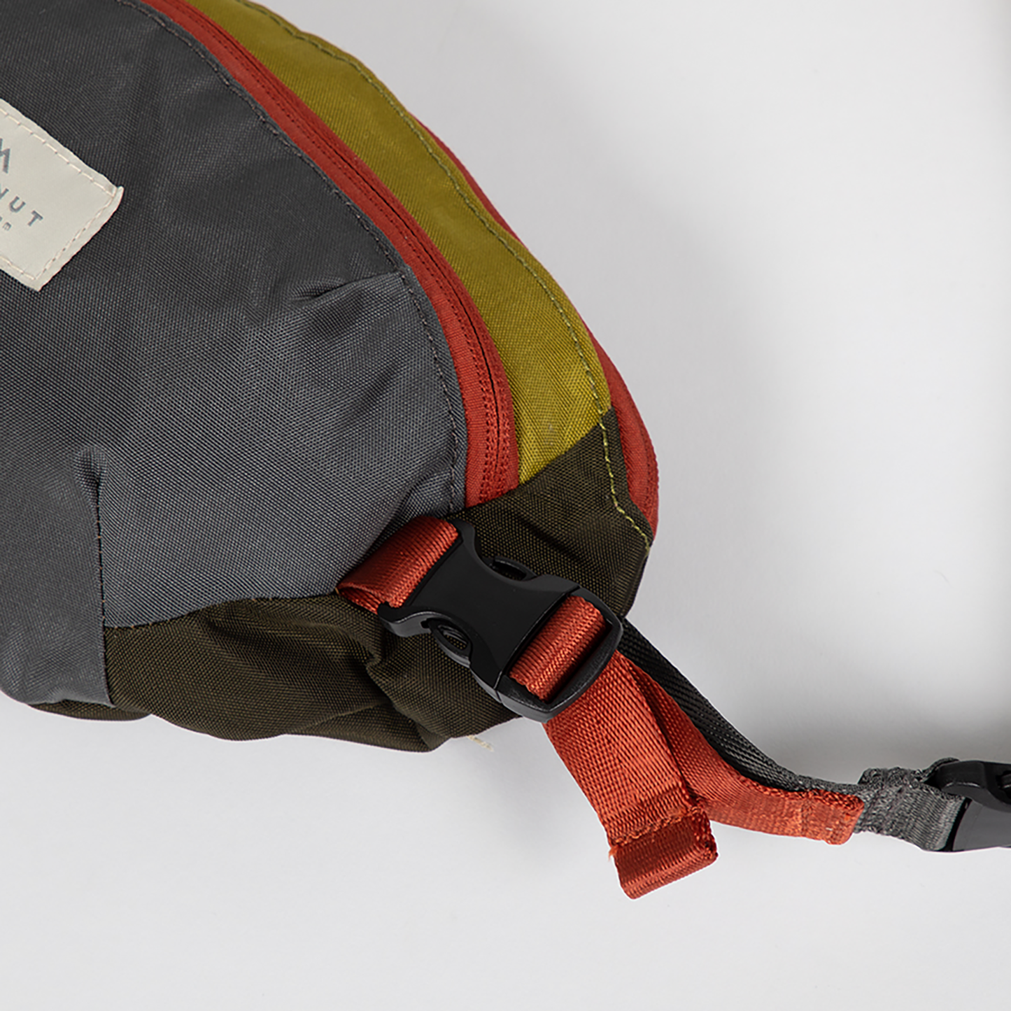 Seattle Glossy Blocking Series Navy X Khaki Bum Bag
