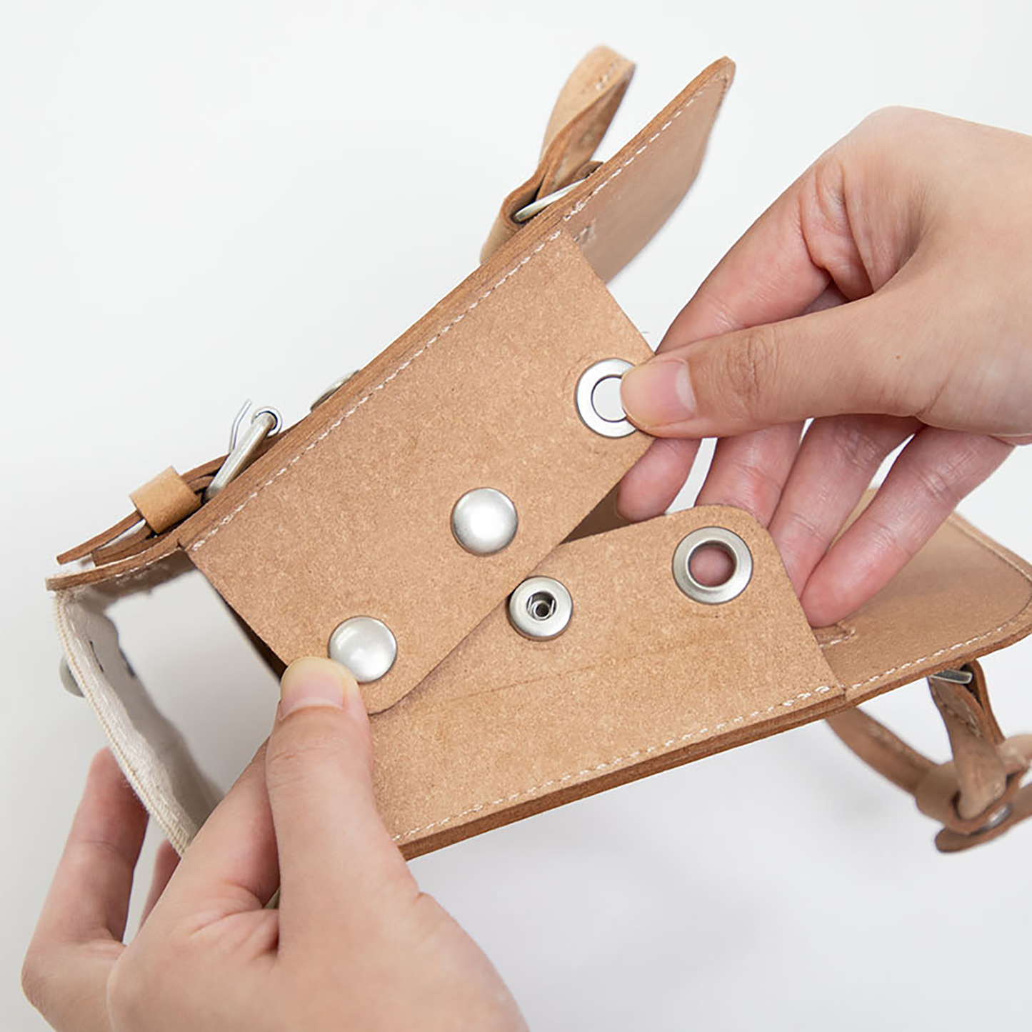 Macaroon Tiny Bucket Organic Cotton Series Crossbody Bag