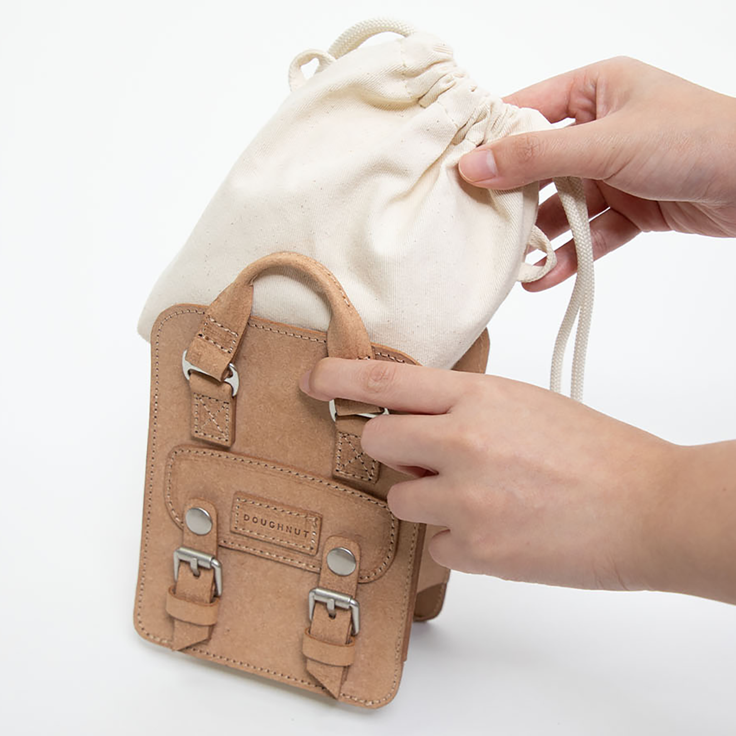 Macaroon Tiny Bucket Organic Cotton Series Crossbody Bag